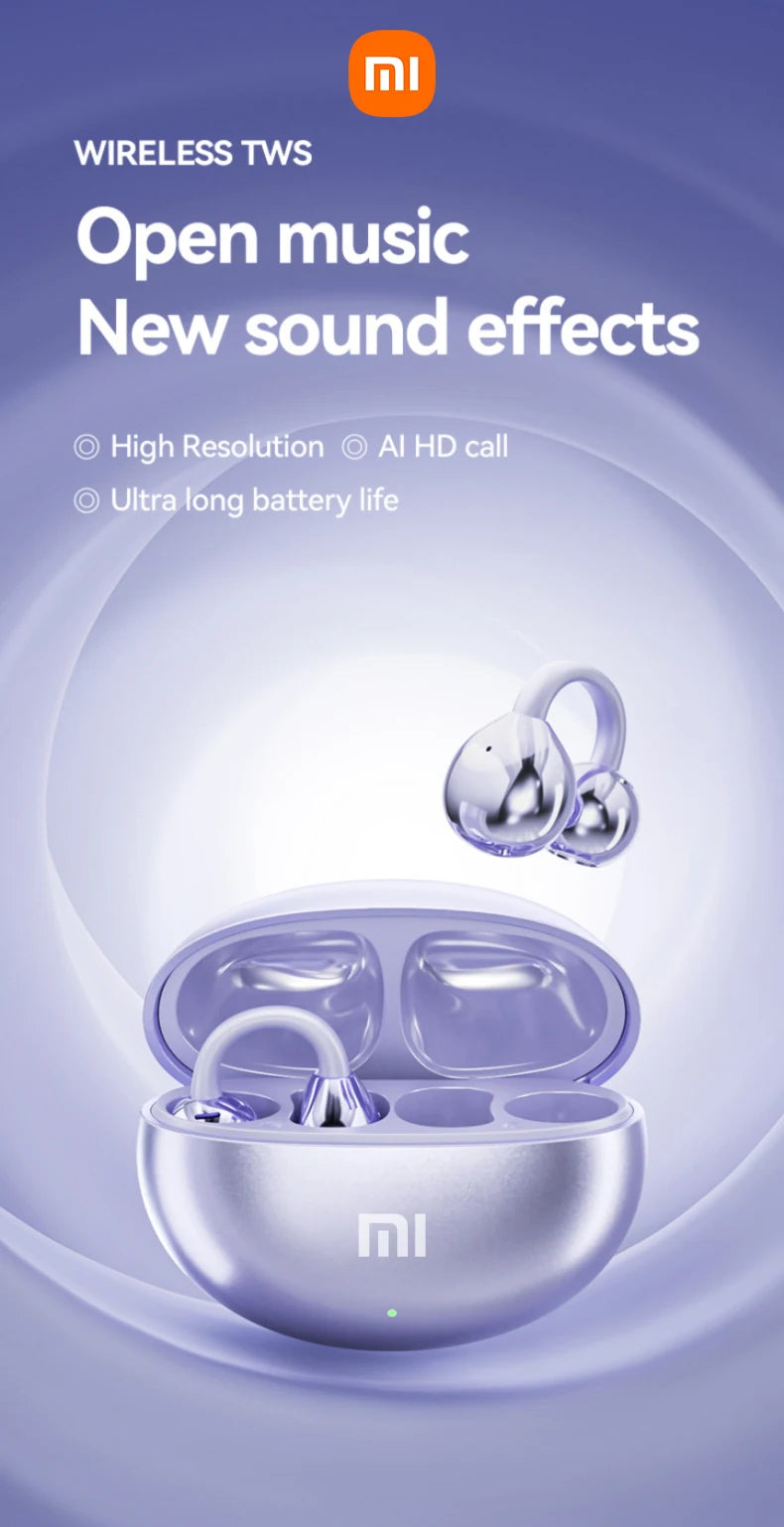 XIAOMI Mijia Wireless Earphone Open Ear M91 Ear Clip ENC Android iOS