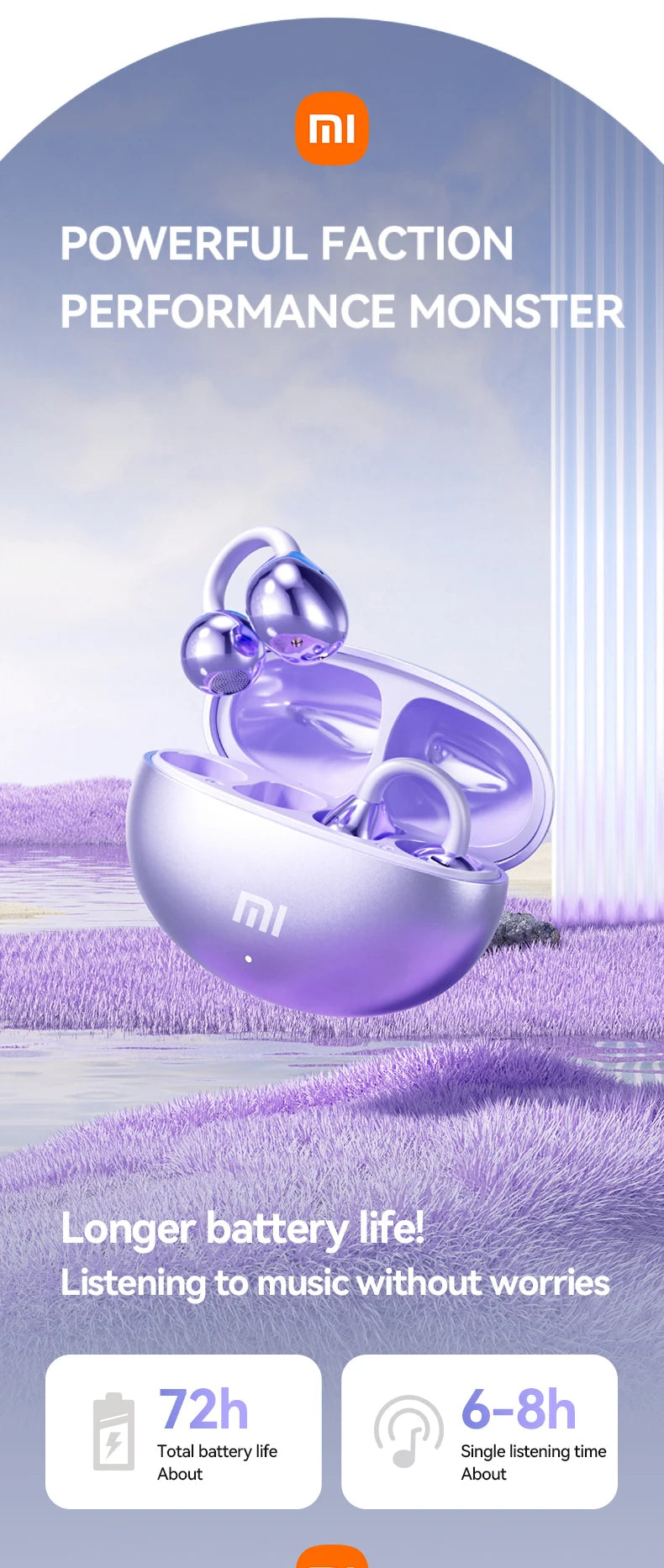 XIAOMI Mijia Wireless Earphone Open Ear M91 Ear Clip ENC Android iOS